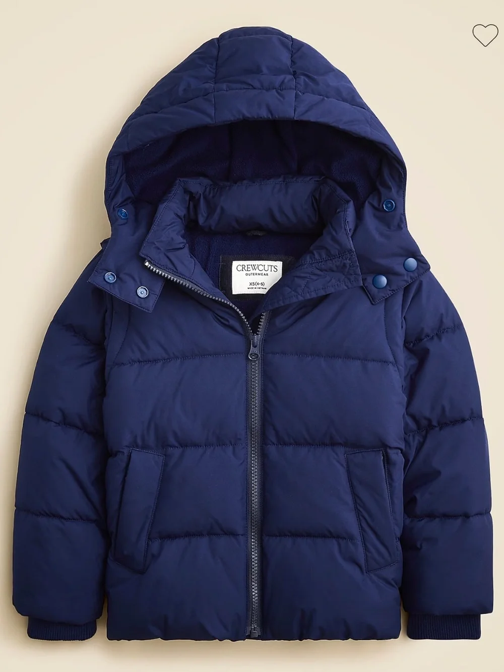 Crewcuts Midnight Blue Puffer Jacket with Hood - Kids